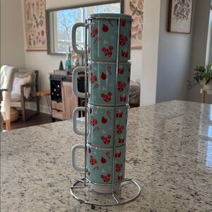 Disney Red and Green Stackable Mug Set